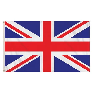 Union Jack Flag Brass Eyelets Double Stitched Great Britain UK Sport 5X3FT Fast - Picture 1 of 3