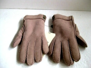 UGG SHEEPSKIN TENNEY SUEDE WOMEN GLOVES STORMY GREY US SIZE MEDIUM - Picture 1 of 3