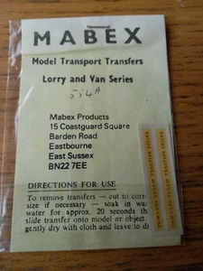Mabex model transport transfers lorry and van series 554a Flowers Steam Traction - Picture 1 of 1