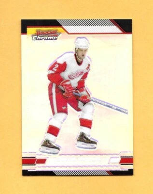 03-04 Bowman CHROME REFRACTOR Card # 97 DERIAN HATCHER DETROIT RED WINGS /300 - Image 1 of 2