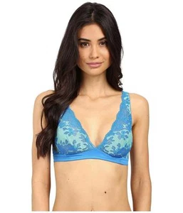 COSABELLA ITALIA SOFT LACE WIRELESS UNPADDED BRA BLUE #ITALI1301 SMALL NEW $70 - Picture 1 of 3