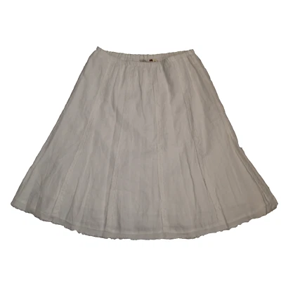 Falda de lino Soft Surroundings línea A talla m blanca Lagenlook Pull On Foto 1 de 4