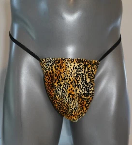 NEW MEN'S FREDERICK'S OF HOLLYWOOD ANIMAL PRINT VELVET THONG (ONE SIZE) - Picture 1 of 3