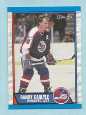 1989-90 OPC O-Pee-Chee Hockey Randy Carlyle #291 Winnipeg Jets MINT!