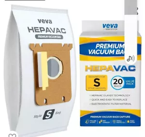 VEVA 20 Pack Premium Vacuum Filter Bags Type EL202F S-bags Electrolux EL6985 EL - Picture 1 of 8