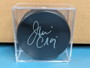 Jim Craig USA Gold Goalie Miracle NHL HOCKEY PUCK Signed AUTOGRAPHED + Case - - Picture 1 of 2