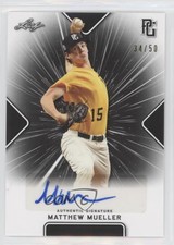 2021 Leaf Perfect Game National Showcase Black /50 Matthew Mueller #BA-MM4 Auto