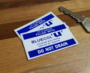 BLUECOL Anti Freeze Stickers 2" Pair Special Offer Cortina Rover 2000 Jaguar - Picture 1 of 1