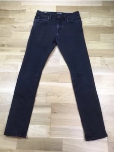 Jack & Jones Glenn Jeans Mens W27 L30 Black Low Rise Straight Leg Slim Fit - Picture 1 of 13