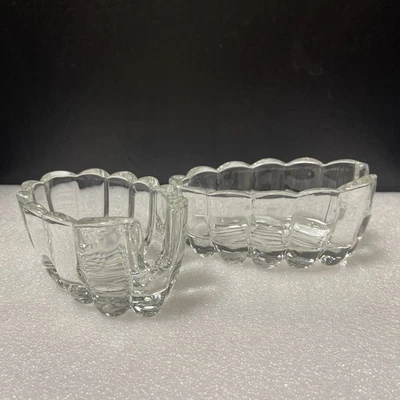 Par de soportes para utensilios de cuchara de vidrio Princess House vintage Foto 1 de 4