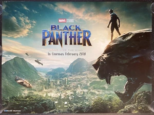 BLACK PANTHER (Adv) 2018 Original Cinema UK Quad Movie POSTER ROLLED Marvel - Picture 1 of 9