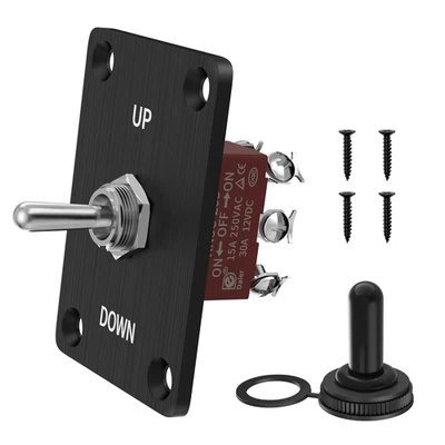 Reverse Polarity Toggle Switch 12V 30A 6 Pin 3 Way On/Off/On DPDT Latching Switc - Image 1 of 4
