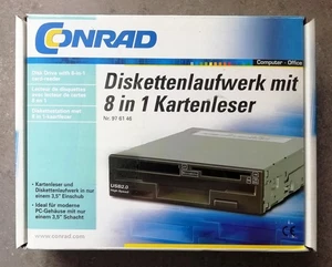 Floppy Disk Drive 8in1 CardReader Diskettenlaufwerk Kartenleser - Conrad - Bild 1 von 5