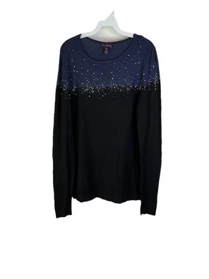 Suéter tejido ligero largo alto Sally para mujer con lentejuelas en bloque de color medio Foto 1 de 4