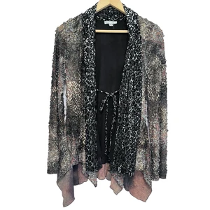 Chaqueta Alberto Makali Terciopelo Burnout Top Fairy Grunge Mujer S Mezcla Estampado Animal - Imagen 1 de 9