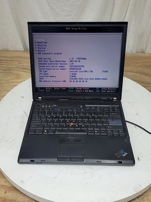 Portátil IBM ThinkPad T60 1953CTO Intel CORE2 DUO T5500 2 GB VER NOTAS Foto 1 de 4