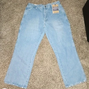 Pantalones de mezclilla ligeros Steve & Barry's Carpenter 35X30 vintage para hombre calce suelto nuevos con etiquetas - Imagen 1 de 5