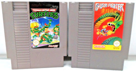 Teenage Mutant Ninja Hero Turtles + Burai Fighter (Nintendo NES Cartridges) PAL