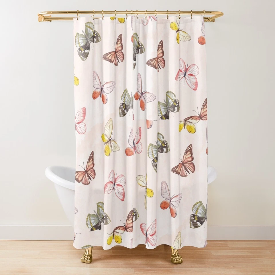 paño de algodón mariposa rosa amor incluye anillos/ganchos Foto 1 de 1