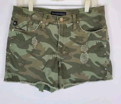 Pantalones Cortos Rock & Republic Hula Camuflados Ejército Estilo Fatiga Talla 12 Foto 1 de 4