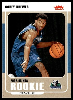 Fleer Corey Brewer 2007-08 novato Minnesota Timberwolves #204 Foto 1 de 2