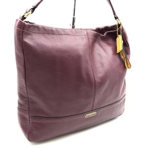 OLD COACH One Schultertasche Handtasche Tasche Vintage Leder Farbe Weinrot GEBRAUCHT - Bild 1 von 17