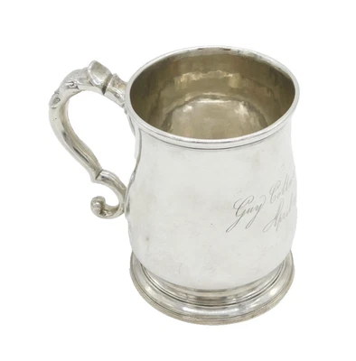 Newcastle George II Sterling Silver Baluster Half-Pint Tankard Antique 1743 - Image 1 of 4