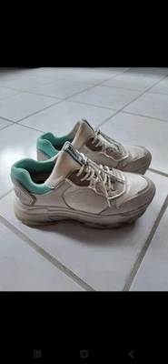 Bronx ° Damen Sneaker Baisley Türkis/Weiß Schuhe Leder Gr. 38 — 第 1/4 张图片