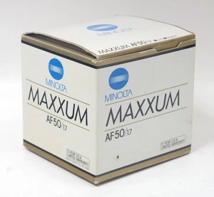 Original Minolta Maxxum AF 50/1.7 Lens Box & Inserts - EMPTY - Picture 1 of 2