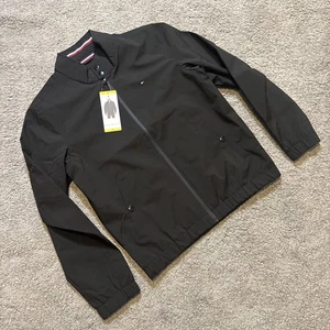 Tommy Hilfiger Wind Water Resistant Men’s Lightweight Jacket NWT Size S Black - Picture 1 of 7