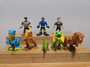 Jurassic World Mattel Dinosaurier Lot Dilophosaurus, T Rex Fisher Price - Bild 1 von 4