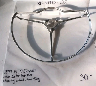 Vintage/Original 1949-50 Chrysler New Yorker Windsor Steering Wheel Horn Ring - Image 1 of 4