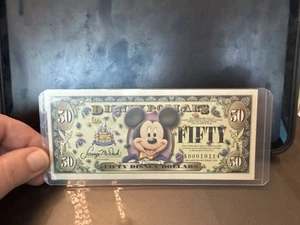 2005 50th Anniversary Disney Dollar Mickey Mouse "A" Series $50 Note - Picture 1 of 9