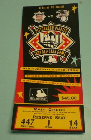 1994 ALL STAR GAME TICKET - PIRATES - THREE RIVERS STAD Cover