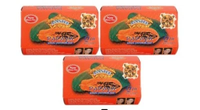 ASANTEE , A.S.P INTERNATIONAL HERBAL SOAP THAILAND PAPAYA SEIFE & HONIG +Q10 KRÄUTERSEIFE 3 x 125g *ASANTEE