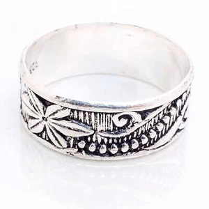 925 Placcato Argento Handmade Design Gioielli Regalo per Lei Misura Anello 9 - Foto 1 di 3