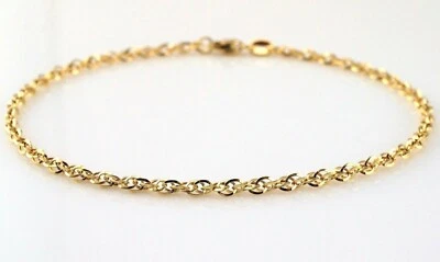 9ct Gold Diamond Cut Prince Of Wales Chain Bracelet 18cm / 7 inch - Image 1 of 4