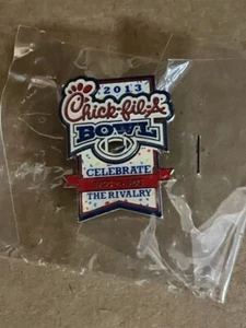 2013 CHICK-FIL-A BOWL Commemorative Pin for Hats/Shirts - Texas A&M vs Duke *NEW - Picture 1 of 3