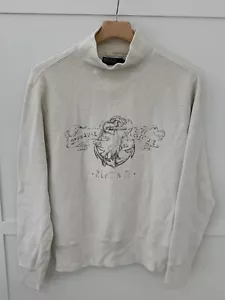 Vtg Polo Ralph Lauren Knit Shirt Sz Medium Mens Anchor Nautical Sweater 90’s Moc - Picture 1 of 4