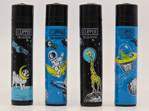 Clipper Feuerzeuge Large | 4er Set | Lost in Space | schneller Versand - Bild 1 von 3