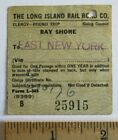 1943 LIRR Long Island Rail Road Clergy Ticket Bay Shore to East New York NYC
