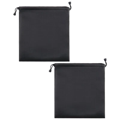 2x Headphone Storage Bag Headset Drawstring Pouch PU Leather Earphone Bag - Image 1 of 4