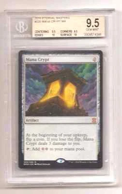 2016 ETERNAL MASTERS  #225 MANA CRYPT MR (GRADED BGS 9.5 GEM MINT)EXQUISITE CON - Image 1 of 2