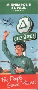 1960 Cities Service Road Map: Minneapolis St. Paul NOS - Picture 1 of 1