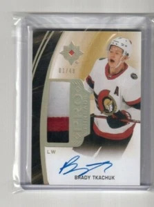 2020-21 Ultimate Pro Threads Card # PT-BT Brady Tkachuk Ottawa Senators 01/49 - Bild 1 von 2