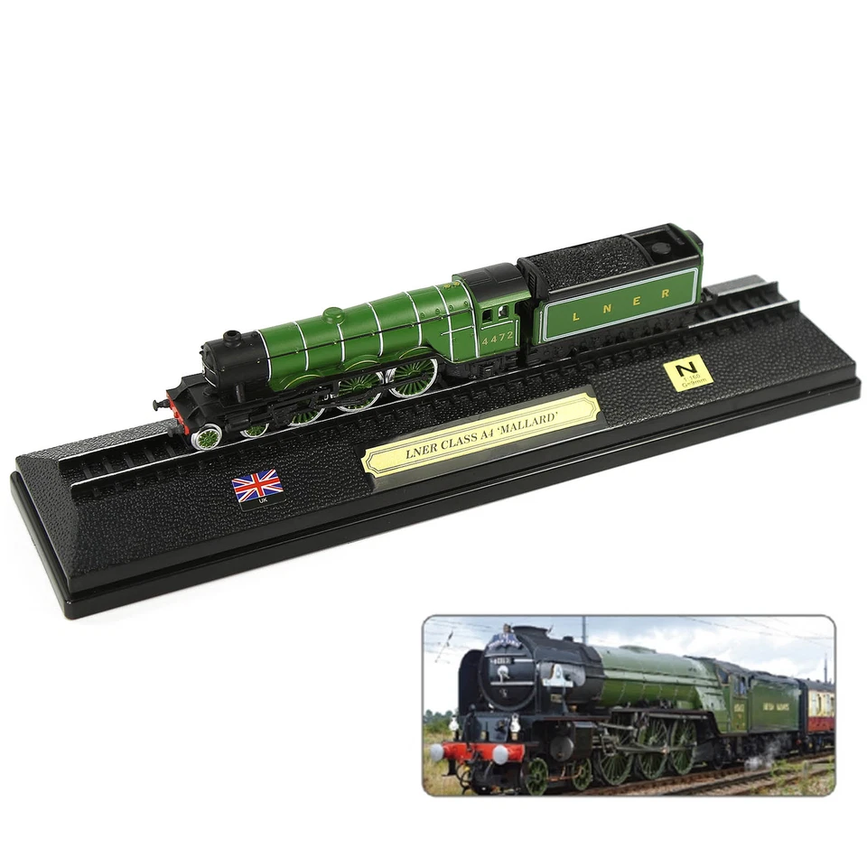 N Scale Model Railroad Static Plastic Locomotives with Base and Display Case - Image 1 of 4