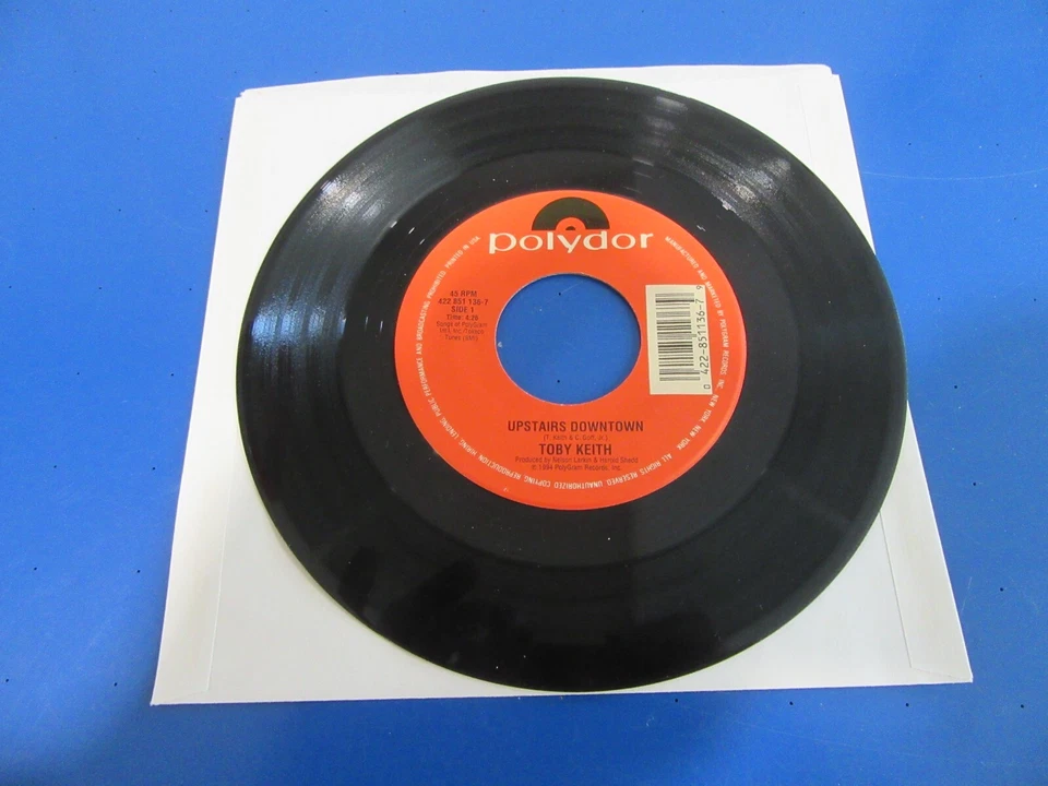 90's RecRords 45 RPM TOBY KEITH / Upstairs Downtown - Image 1 of 1