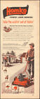 1953 Publicité Vintage pour Tondeuses à Herbe Homko Power'retro rouge (021718)