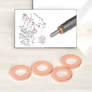 Kia Ceed 1.6 CRDI 2006 Onwards F00VC17503 Fuel Injector Copper Washers of 4 - Picture 1 of 4