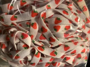 ERDBEEREN VINTAGE 80er SCHUHE SCHNÜRSENKEL 42 ZOLL NEW OLD STOCK 1 PAAR - Bild 1 von 1